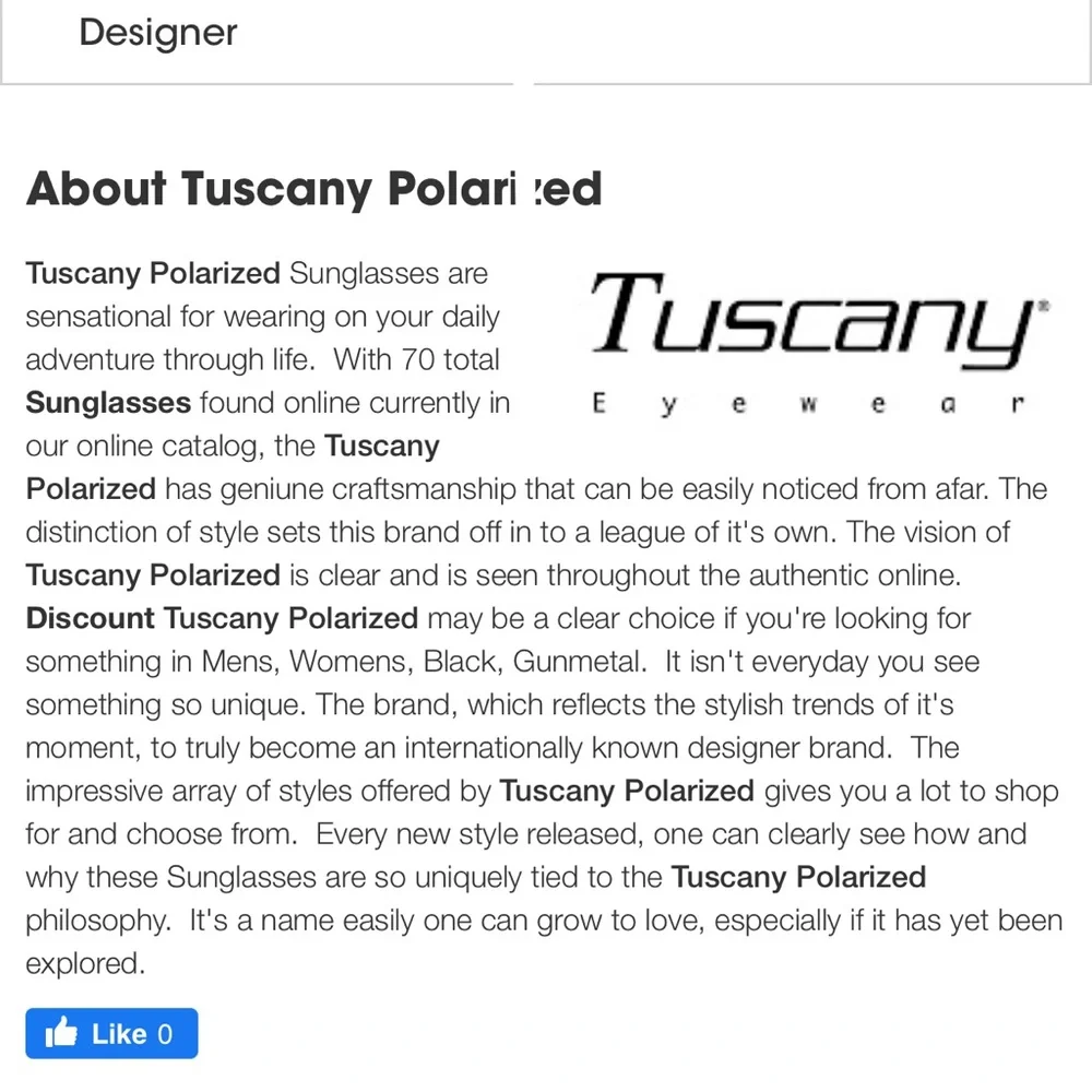 Tuscany Polarized White Sunglasses SG107 50•22-145